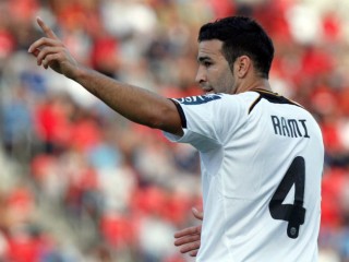 Valencia's Rami celebrates after scoring a goal against Mallorca during their Spanish first division soccer match at Iberostar stadium in Palma de Mallorca -0OUX1574.jpg-