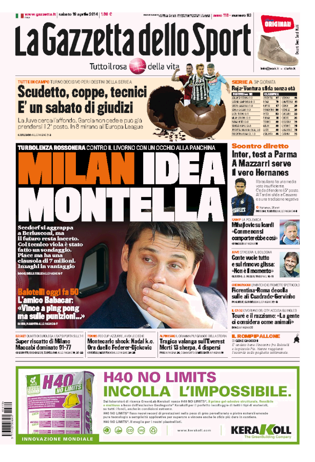GAZZETTA 19 APRILE