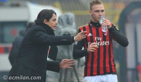 Zan Benedicic e Filippo Inzaghi (fonte foto www.acmilan.com)