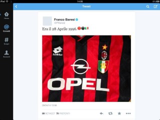 Franco Baresi - fonte Twitter