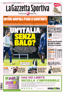 Prima pagina Gazzetta dello Sport