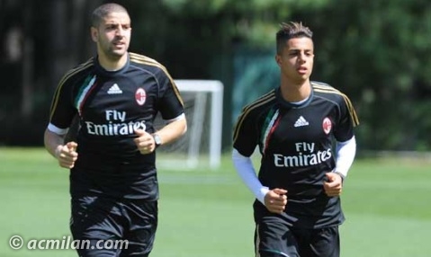 Adel Taarabt e Hachim Mastour - fonte www.acmilan.com