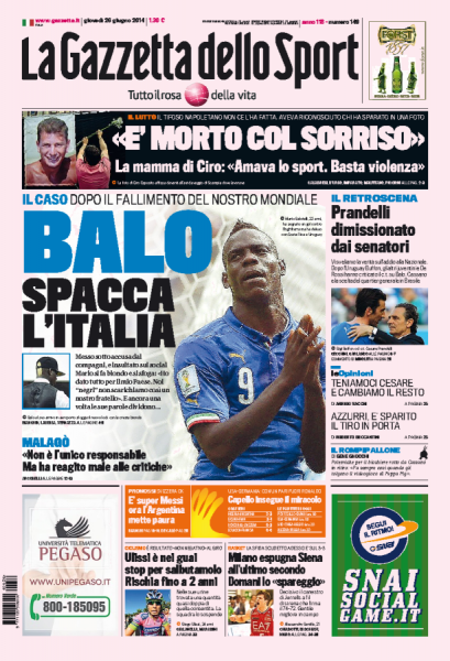 oggi gazza