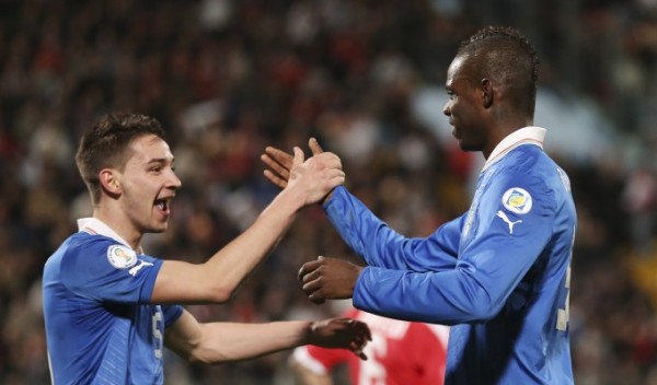 Mattia De Sciglio e Mario Balotelli - fonte www.maidirecalcio.com