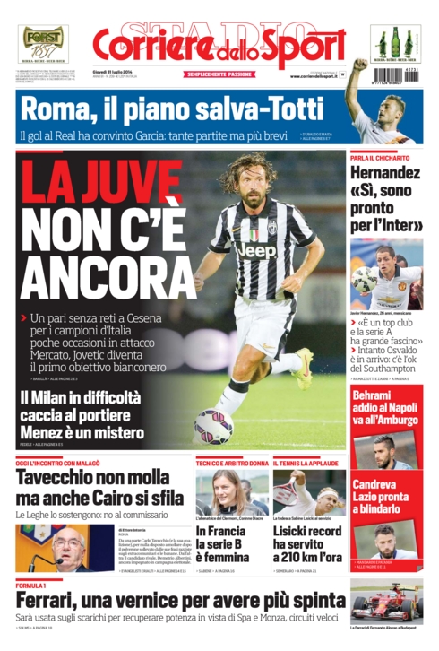 Oggi Corriere dello Sport
