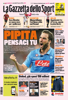 Prima pagina Gazzetta dello Sport