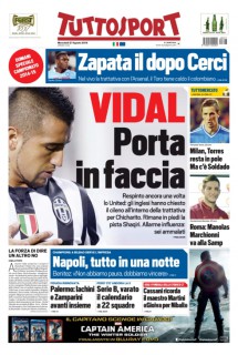 Prima pagina Tuttosport