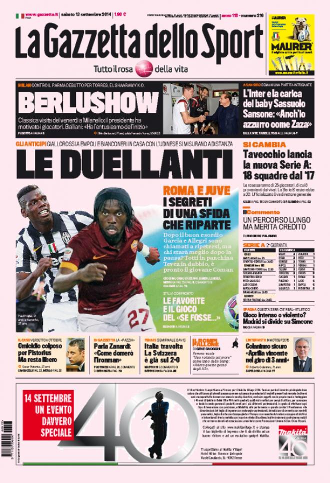Gazzetta dello Sport (Fonte: giornalone.it)