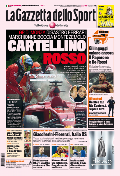 oggi gazzetta 8 settembre