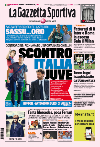 oggi gazzetta 7 settembre