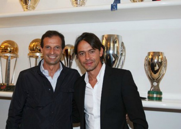 Massimiliano Allegri e Filippo Inzaghi - fonte www.datasport.it