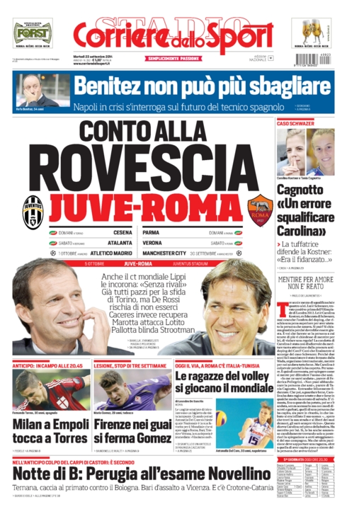 Prima pagina CorSport (Fonte: funize.com)