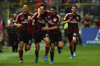 Il Milan esulta con Bonaventura - Fonte www.zimbio.com