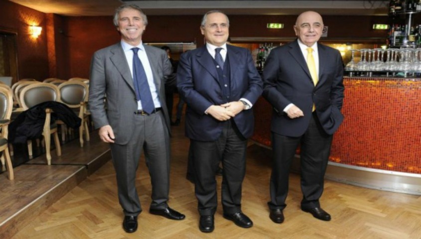 Galliani, Lotito e Preziosi (Fonte: lnx.lazialita.com) 