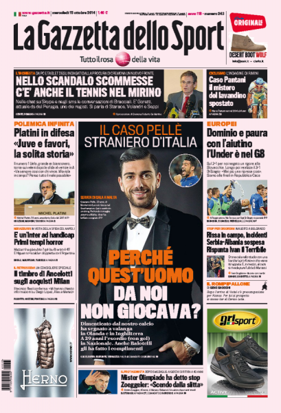 oggi gazzetta 15 ottobre