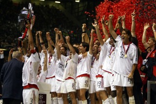 Vittoria del Milan nella Champions 2003, fonte foto Soccer illustrated