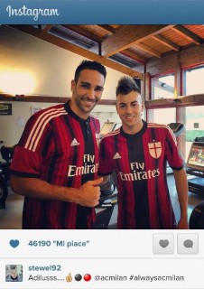 Adil Rami e Stephan El Shaarawy posano per #alwaysacmilan - fonte Profilo Instagram El Shaarawy