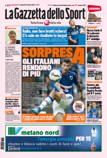 Gazzetta dello Sport 10 ottobre 2014