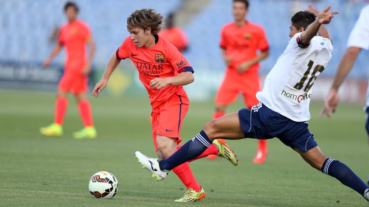 Alen Halilovic in azione con le giovanili del Barcellona (Fonte: www.youtube.com) 