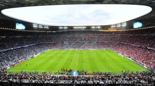 Interno dell'Allianz Arena, che ospita le gare del Bayern Monaco - fonte www.rte.ie