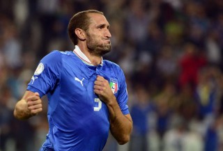 Giorgio Chiellini dopo un gol in Nazionale (fonte foto www.melty.it)