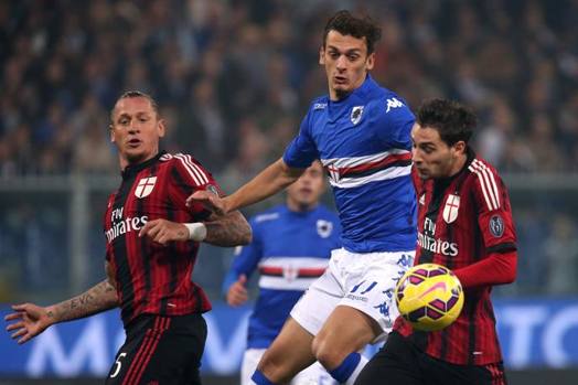 Un momento del match tra Sampdoria e Milan (gazzetta.it)