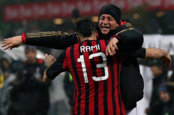 Adil Rami e Philippe Mexes esultano - www.milanlive.it