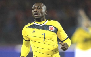 Pablo Armero con la maglia della Colombia (fonte foto: www.nuevoestadio.com)