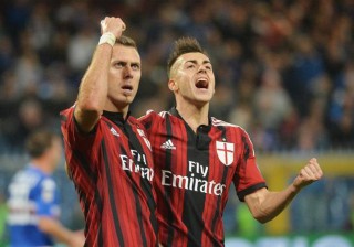 Menez e El Shaarawy festeggiano (gazzetta.it)