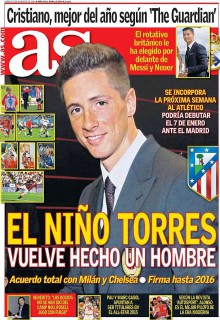 La prima pagina di AS (fonte: marca.com)
