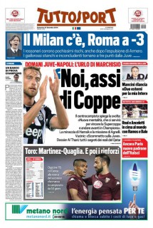 Prima pagina TuttoSport, fonte foto tuttosport.com 
