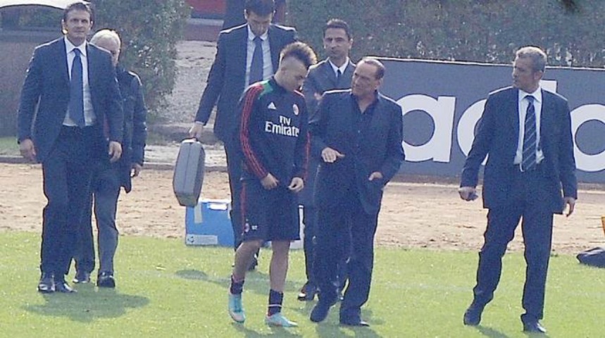 El Shaarawy e Berlusconi a Milanello (www.ilgiornale.it) 