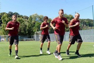 La Roma in una seduta di allenamento - fonte www.as.roma.it