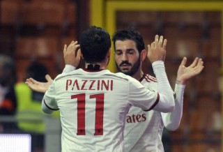 GIampaolo Pazzini e Riccardo Saponara - fonte foto IPP/Paolo Bona. italyphotopress worldwide