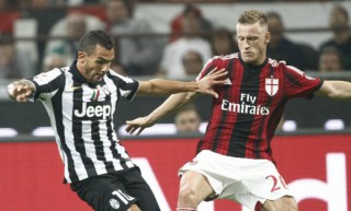 Ignazio Abate in azione contro la Juventus (Fonte foto: www.spaziomilan.it) 