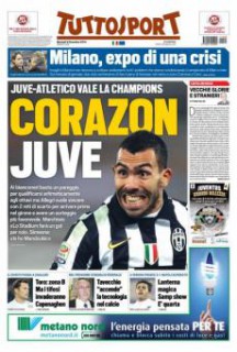 Prima Pagina Tuttosport 8 Dicembre 2014