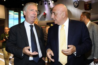 Adriano Galliani, amministratore delegato del Milan, e Enrico Preziosi, presidente del Genoa