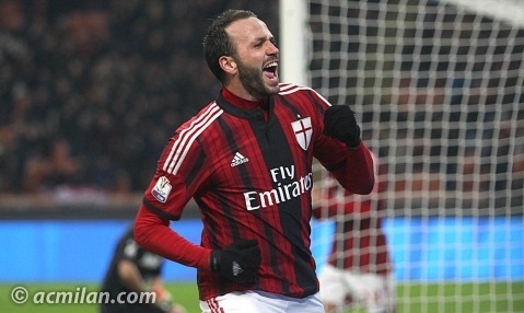 L'esultanza di Giampaolo Pazzini (acmilan.com)