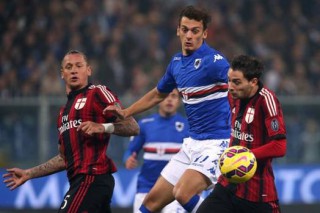 Un momento del match tra Sampdoria e Milan (gazzetta.it)