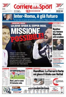 La prima pagina del Corriere dello Sport (giornalone.it)