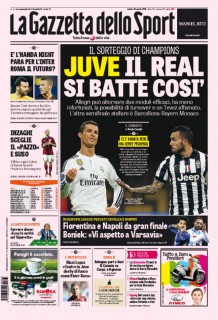La prima pagina della Gazzetta dello Sport (giornalone.it)