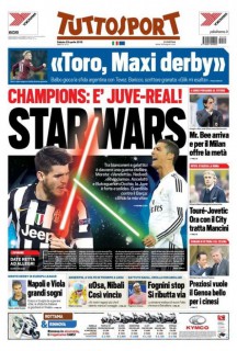 La prima pagina di Tuttosport (giornalone.it)