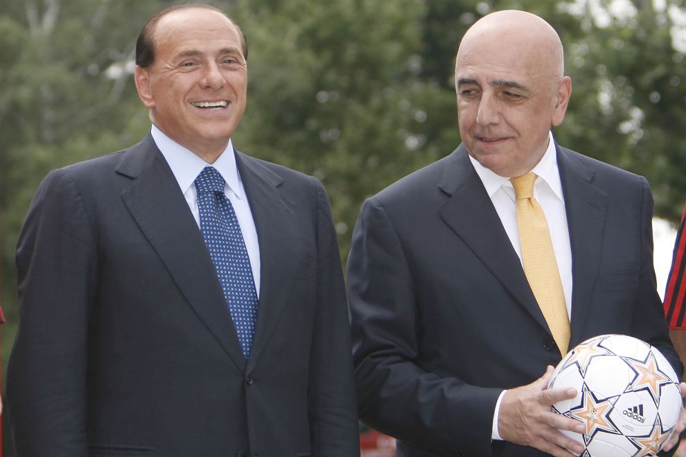 Adriano Galliani e Silvio Berlusconi, amministratore delegato e presidente del Milan