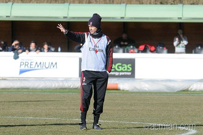 Filippo Inzaghi in allenamento, fonte foto acmilan.com