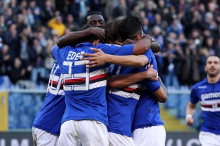 I giocatori della Sampdoria esultano - fonte www.giornalettismo.com
