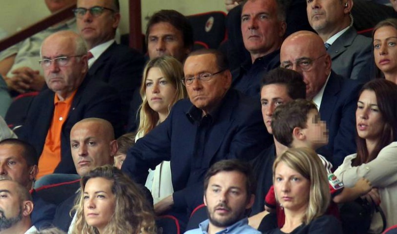 Berlusconi, Barbara e Galliani a San Siro (Fonte: www.quotidiano.net) 