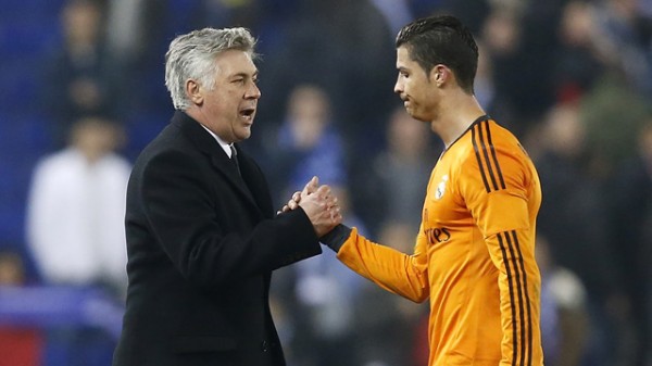 Carlo Ancelotti e Cristiano Ronaldo - fonte www.theguardian.com