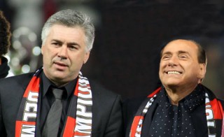 Carlo Ancelotti e Silvio Berlusconi