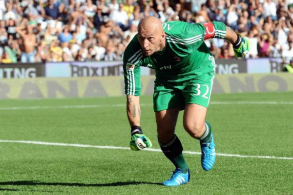 Christian Abbiati, portiere rossonero (Fonte: bleacherreport.com) 