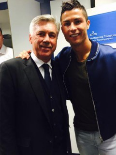 Ronaldo e Ancelotti, fonte foto profilo twitter Cristiano Ronaldo
